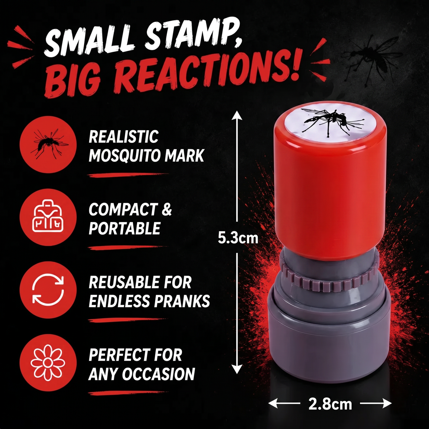 Skeeter Smack™ Prank Stamp